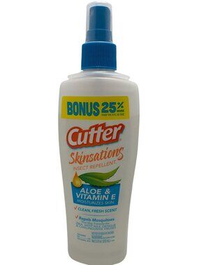 Cutter Skinsations Insect Repellent Spray Aloe & Vitamin E 7.5 Fl Oz Bonus Size